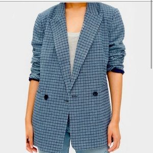 Gap Blazer in blue houndstooth